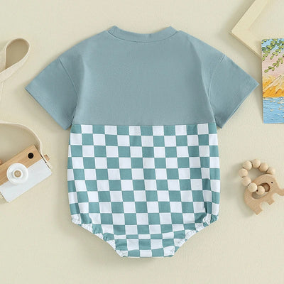 Mameluco Infantil de Verano Waffle con Bolsillos y Manga Corta - Image 3