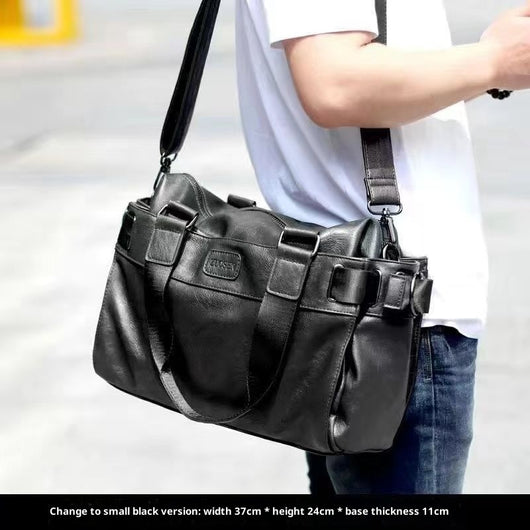 Bolso de Cuero para Hombre - Maletín Casual de Gran Capacidad para Viajes - Image 7
