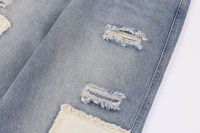Jeans Rectos de Corte Americano con Detalles Desgastados - Image 11