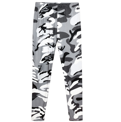 Leggings Casuales con Estampado Camuflaje Gris - Image 7