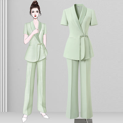 Traje Ejecutivo Mujer Verano Estilo Chino Elegancia Profesional