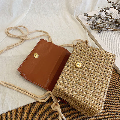 Bolso de Hombro Tejido de Paja para Mujer - Estilo Bohemio - Image 3