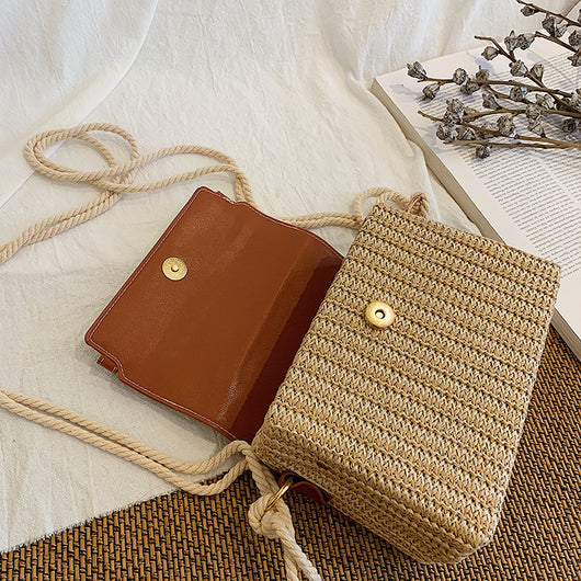 Bolso de Hombro Tejido de Paja para Mujer - Estilo Bohemio - Image 3