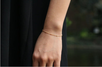 Pulsera de cadena con cuentas de cobre - Image 4