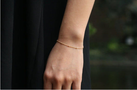 Pulsera de cadena con cuentas de cobre - Image 4