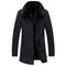 Abrigo de Lana Premium con Cuello de Lana para Hombre