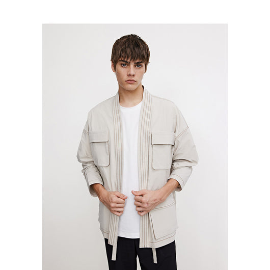 Chaqueta Ligera Estilo Japonés con Bolsillos Funcionales - Image 6