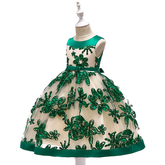 Vestido Princesa Niña con Apliques Decorativos - Image 2