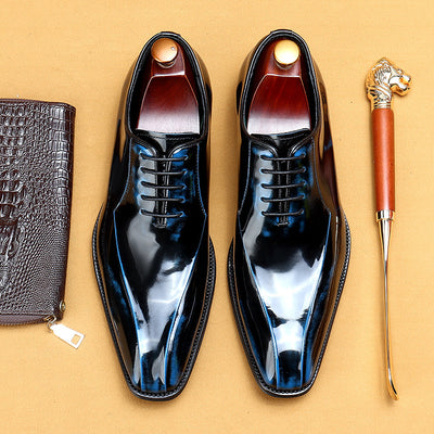 Zapatos Oxford Ejecutivos de Cuero Brillante para Hombre - Image 12