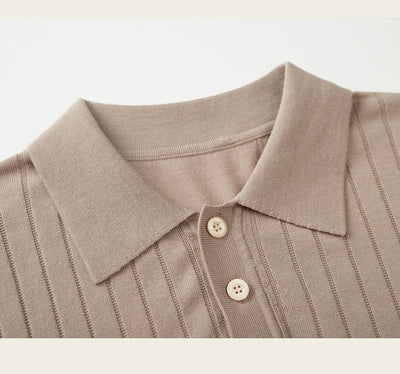 Polo Tejido Elástico Manga Corta para Hombre - Image 31