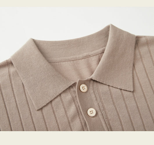 Polo Tejido Elástico Manga Corta para Hombre - Image 31