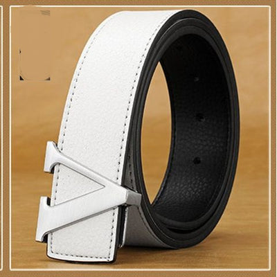 Cinturón de Cuero para Hombre con Hebilla de Letras - Image 11