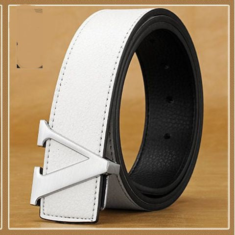 Cinturón de Cuero para Hombre con Hebilla de Letras - Image 11