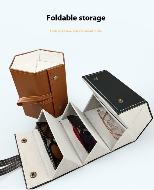 Estuche Multiseccional para Gafas en Cuero - Organizador Plegable - Image 34