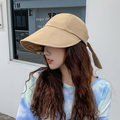 Gorro Bucket Hat Mujer Protección Solar Verano Pesca Playa Negro