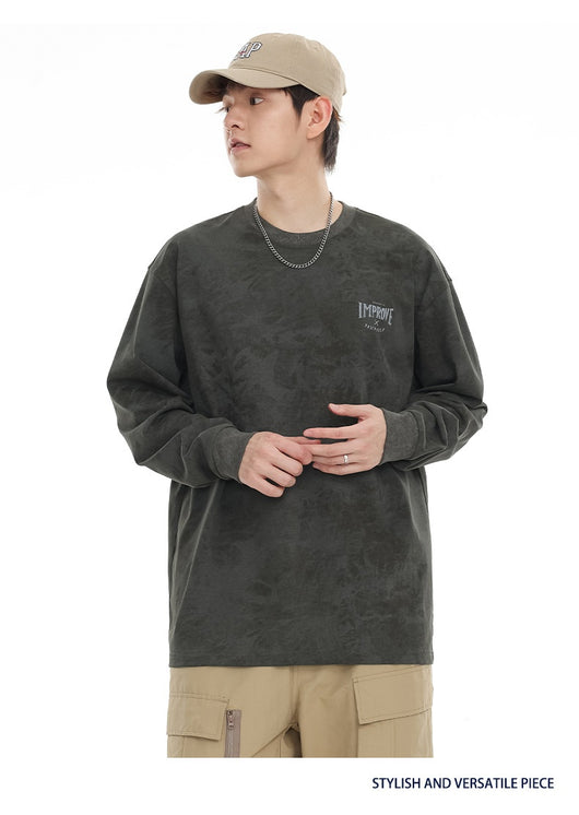 Playera Oversized Manga Larga Tie-Dye Retro Estilo Vintage - Image 24