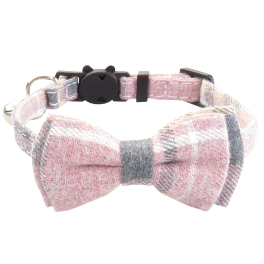 Collar Bandana con Moño para Gatos - Ajustable con Cierre de Seguridad
