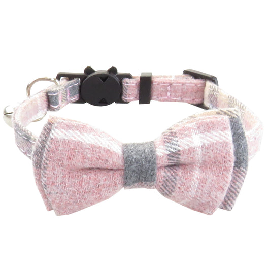 Collar Bandana con Moño para Gatos - Ajustable con Cierre de Seguridad