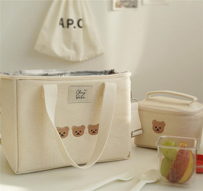 Bolsa Térmica 2 en 1 para Mamá y Bebé con Aislamiento de Oso - Image 11