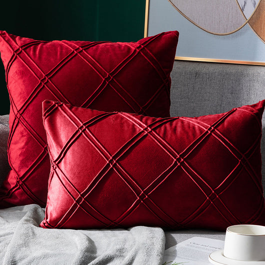 Funda de Almohada Cuadrille Terciopelo Suave para Sofá y Cama - Image 13