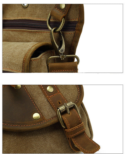 Bolsa Mensajera de Lona para Hombre - Estilo Casual y Versátil - Image 16