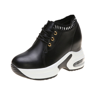 Tenis Deportivos para Mujer con Suela Gruesa y Cuero Fino Elevador - Image 13