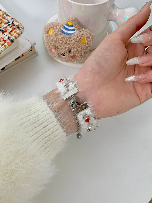 Pulsera Navideña de Peluche - Correa Festiva para Otoño e Invierno - Image 10