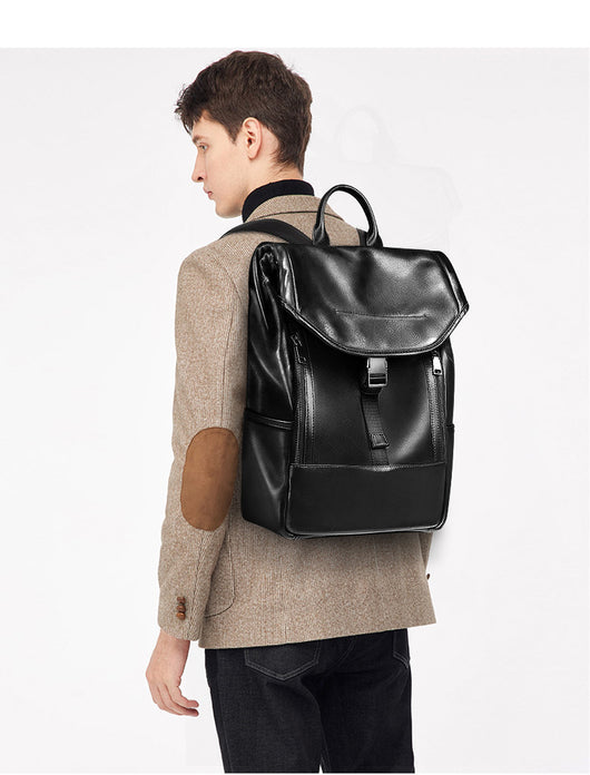Mochila de Cuero Genuino para Hombre - Gran Capacidad - Image 12