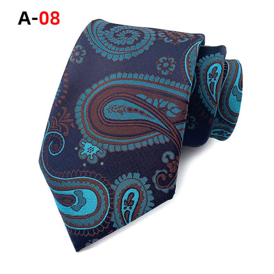Corbata Jacquard Paisley Europeo Americana para Hombre - Image 9