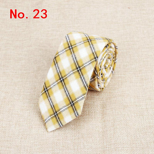 Corbata de Algodón a Cuadros para Hombre - Image 32