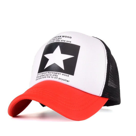 Gorra de Béisbol con Estampado de Estrella de Cinco Puntas