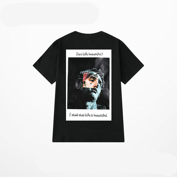 Playera de Manga Corta con Estampado de Letras Marca Ins Tide