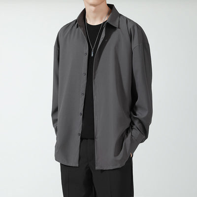 Camisa Hombre Fresca Sin Arrugas Primavera Verano
