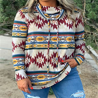 Blusa Suelta con Estampado Geométrico - Image 8