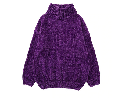 Suéter Chenilla Oversized con Capucha - Estilo Coreano para Otoño e Invierno - Image 12