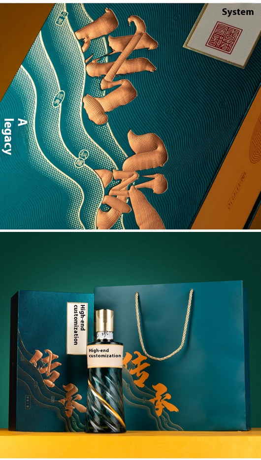 Caja de Licor con Diseño Floral Dorado y Seda Estampada - Image 15