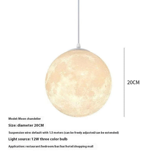 Lámpara de Techo Luna 3D - Luz Cálida para Dormitorio - Image 7