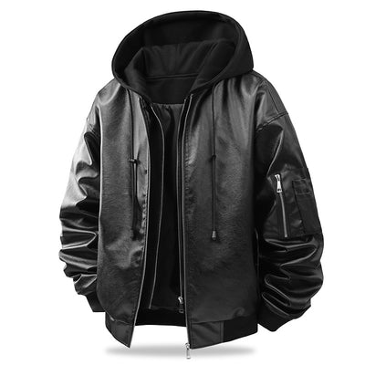 Chaqueta Acolchada de Cuero PU con Capucha y Forro Térmico - Image 10