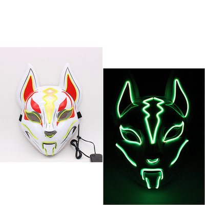 Máscara Facial Luminosa de Gato para Mujer - Cosplay Demon Slayer con Luz Fría - Image 8