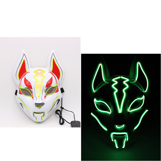 Máscara Facial Luminosa de Gato para Mujer - Cosplay Demon Slayer con Luz Fría - Image 8