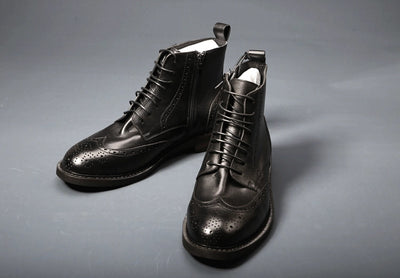 Botas de Cuero Casual para Hombre con Suela Gruesa y Estilo Moderno - Image 15