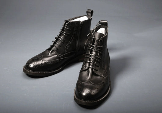 Botas de Cuero Casual para Hombre con Suela Gruesa y Estilo Moderno - Image 15