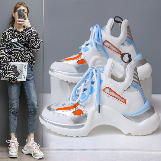 Zapatillas Deportivas Casuales con Suela Gruesa para Mujeres