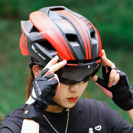 Casco de Ciclismo con Gafas Integradas para Montaña y Ruta - Image 4