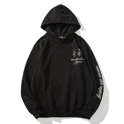 Sudadera con Capucha y Bordado Estampado con Letras Doradas para Hombre - Image 4