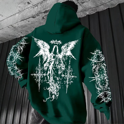 Sudadera Hombre con Estampado 3D Digital Alas de Ángel - Image 3