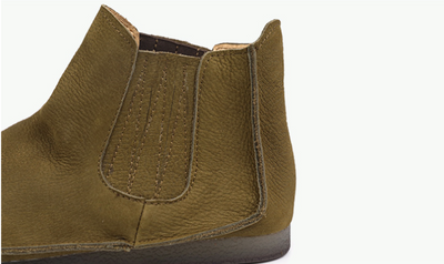 Botas de Cuero Genuino con Punta Redonda y Elástico Lateral - Image 12