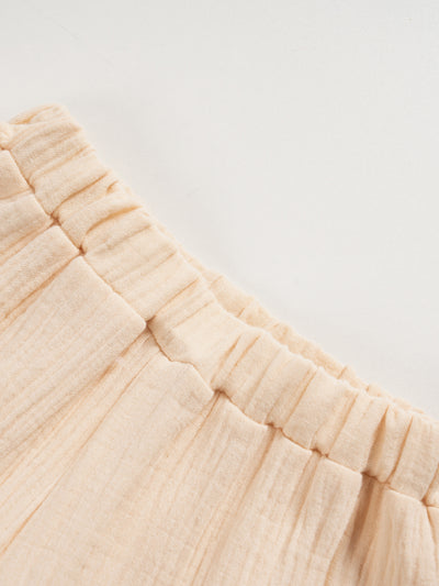 Pantalones de Suspensores Beige en Algodón para Niñas - Image 4