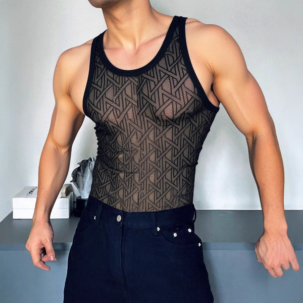Playera de Malla Transpirable sin Mangas para Hombre - Image 3