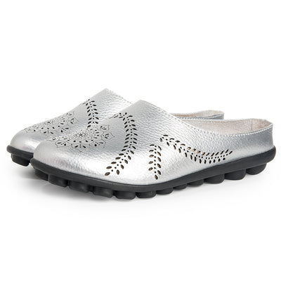 Zapatos de Cuero Casual para Mujer - Diseño Liso y Versátil - Image 11